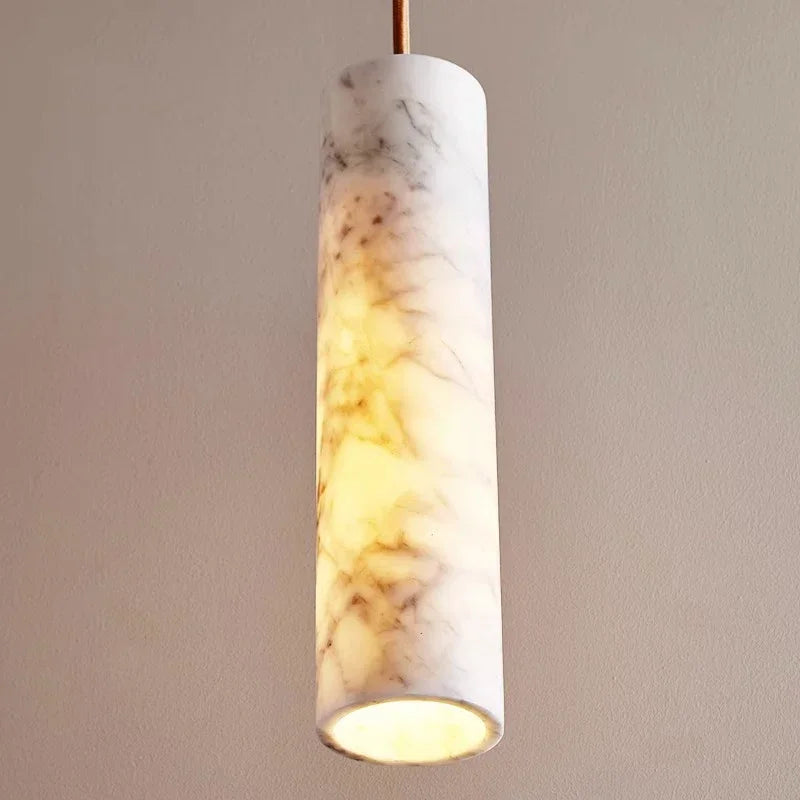 Wabi-sabi Style Bedroom Bedside Chandelier Bar Island Cream  Designer Hotel Natural Marble Lamps Room Decor — room setting