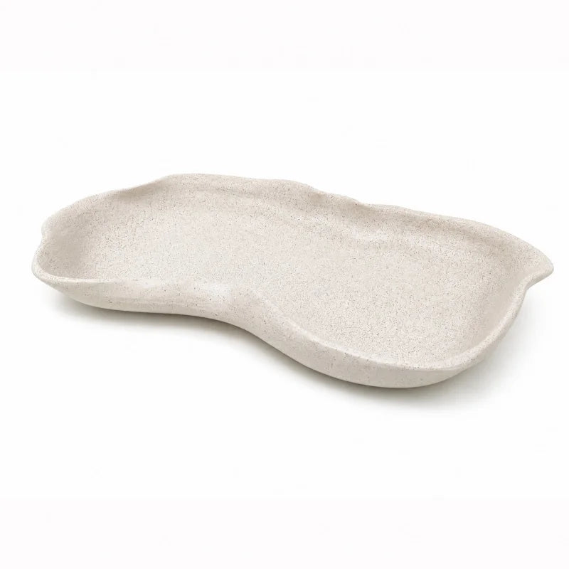 Wabi-Sabi Ceramic Storage Tray — Desktop Catchall