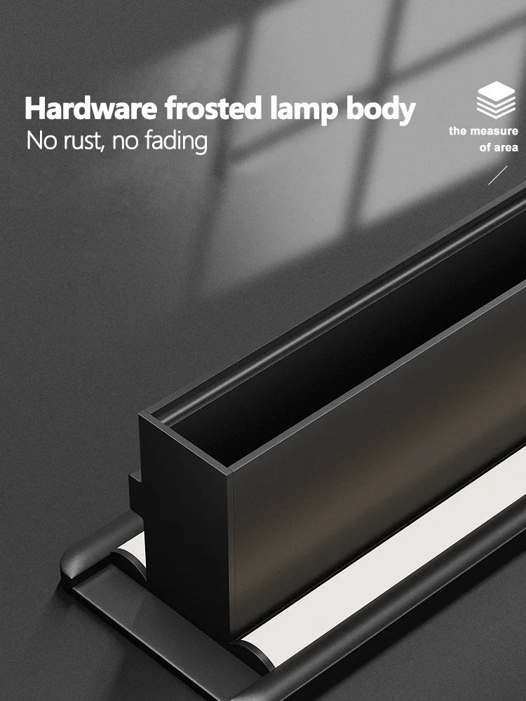 Minimalist Rectangular Bedroom Bedside Storage Light TV Background Wall Ambient Light, Home Hallway Hanging Wall Light — close-up detail