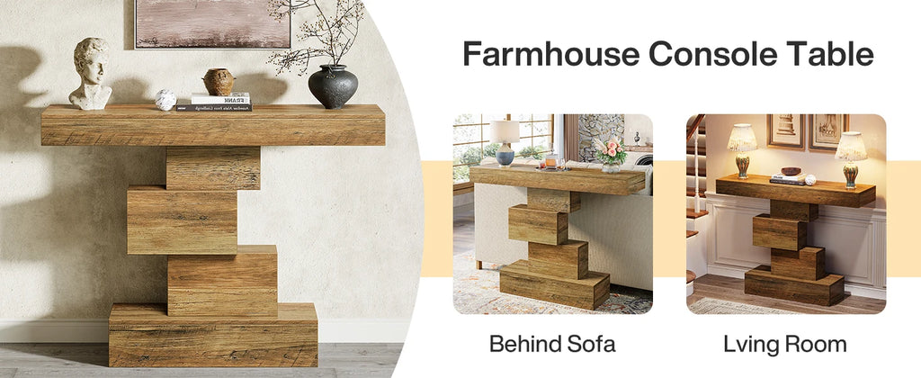 Tribesigns 42.5" Farmhouse Console Table — Entryway Accent Table