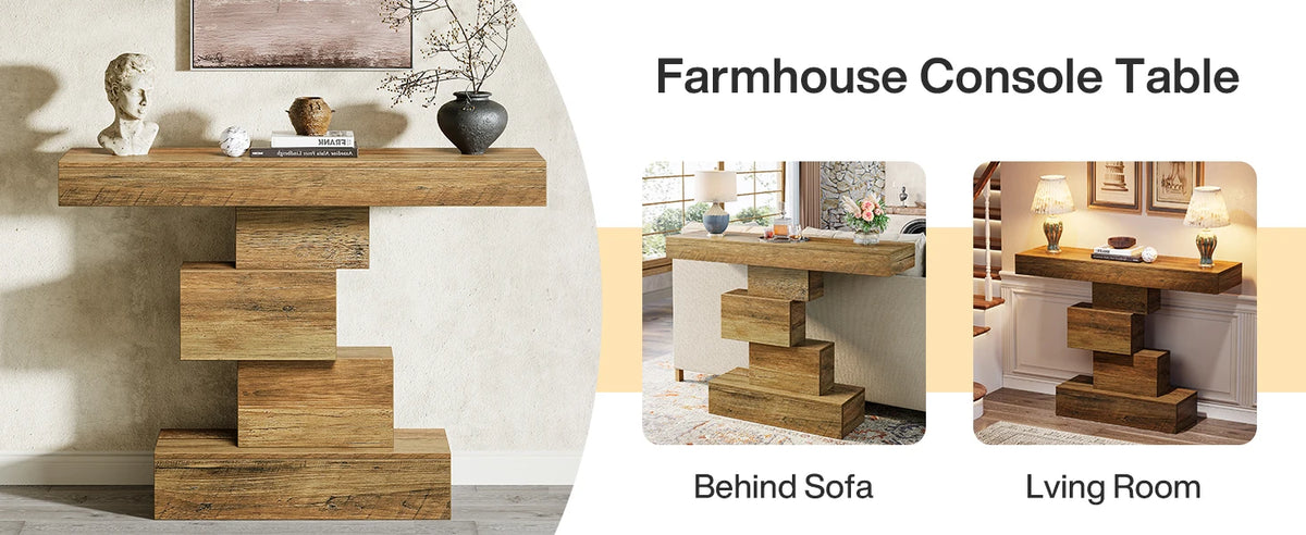 Tribesigns 42.5" Farmhouse Console Table — Entryway Accent Table