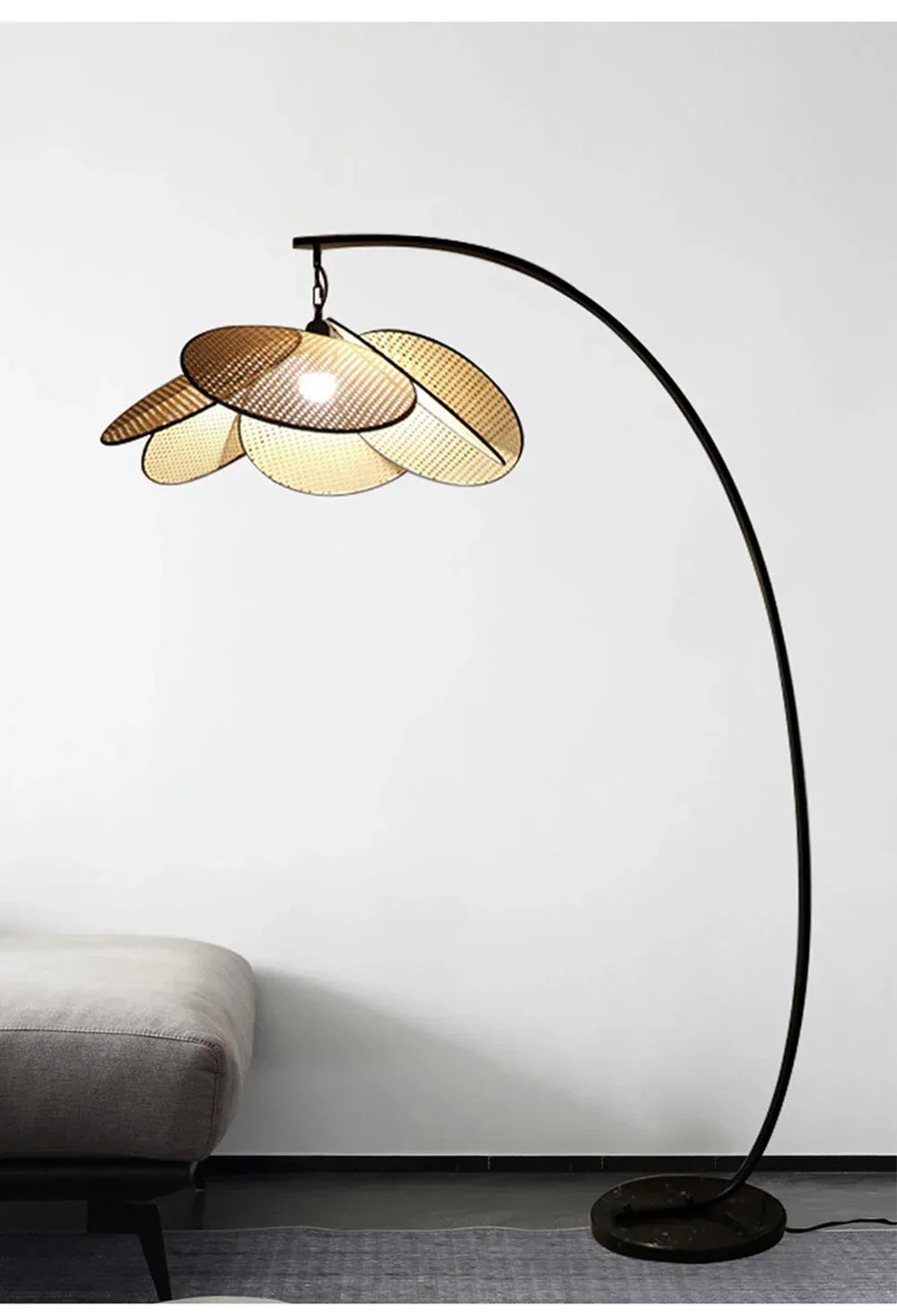 Rattan LED Lighting Floor Lamps Nightlight Home Decor Living Room Stand Light Bedside Lamp for Bedroom — image 23