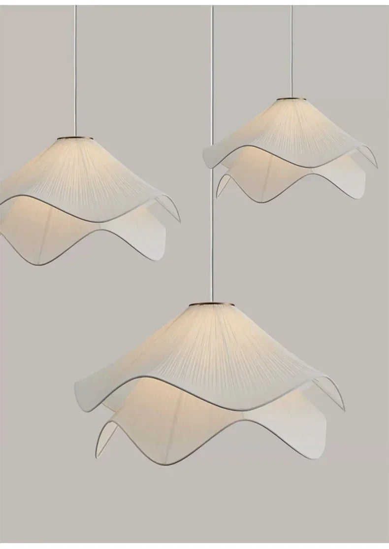 French Cream Style Chandelier Living Room Lamp Main Lamp Bedroom Light Nordic Simple Warm Romantic Master Bedroom Straw Hat Lamp — image 12