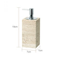 Beige Travertine Bathroom Accessory Set — 9-Piece