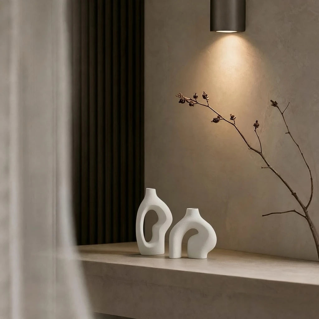 Textured Matte PLA 2-Piece Vase Set — Nordic Desktop