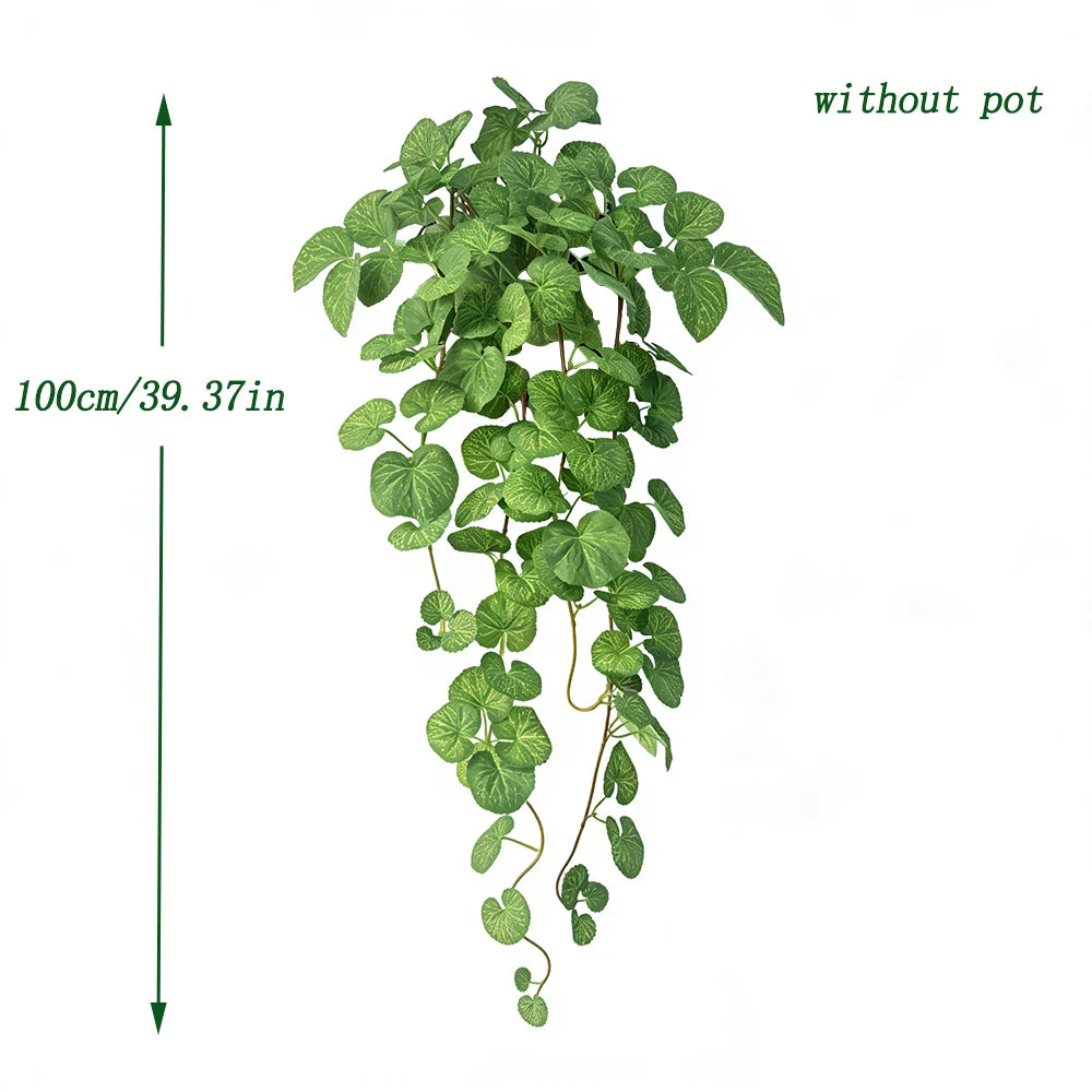 40-100cm Artificial Begonia Vines Fake Hanging Plants Silk Magnolia Vines Wall Hanging Crabapple Leaves For Home Garden Decor — image 9