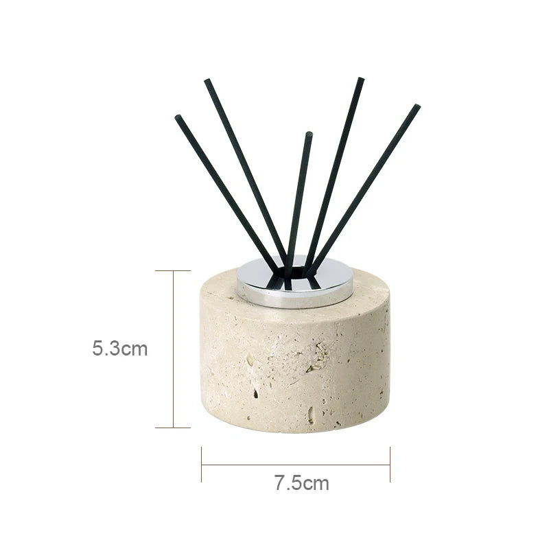 Beige Travertine Bathroom Accessory Set — 9-Piece