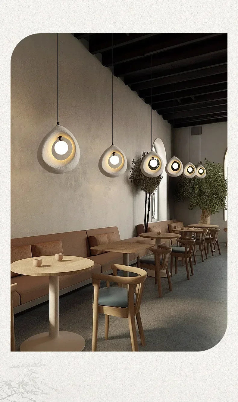 Japanese Wabi-Sabi Pendant Light — Nordic Dining Room Lamp