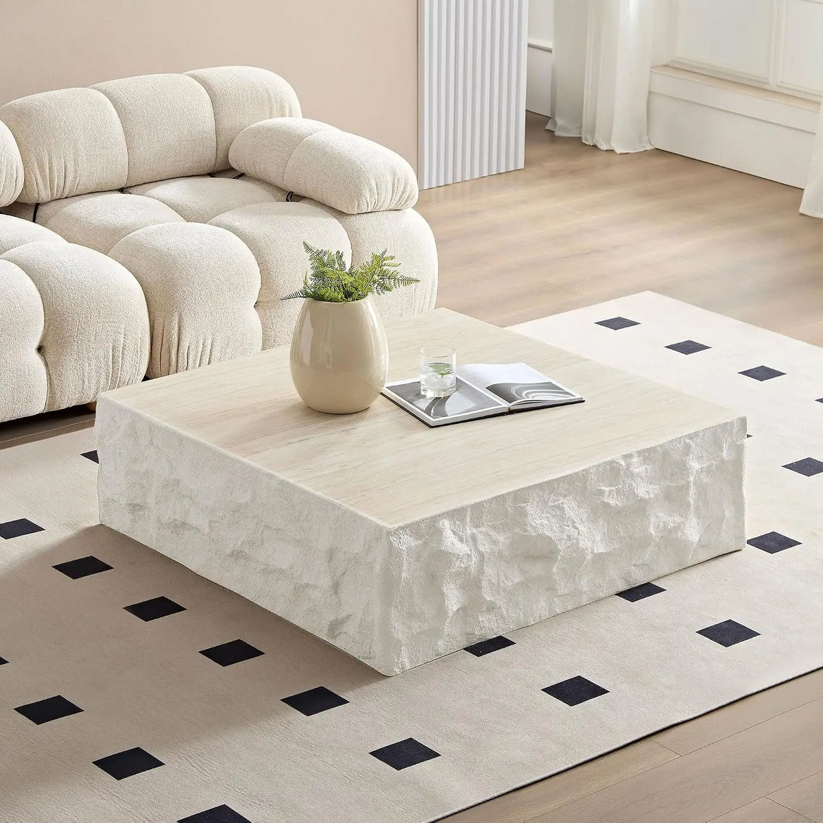 Nesting Drum Coffee Table Set - Modern Pair