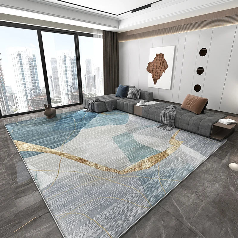 Modern Simple Woolen Area Rug — Light Luxury — close-up detail view