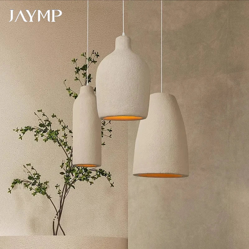 Wabi-Sabi Ceiling Chandelier — Iron & Polystyrene Pendant Light