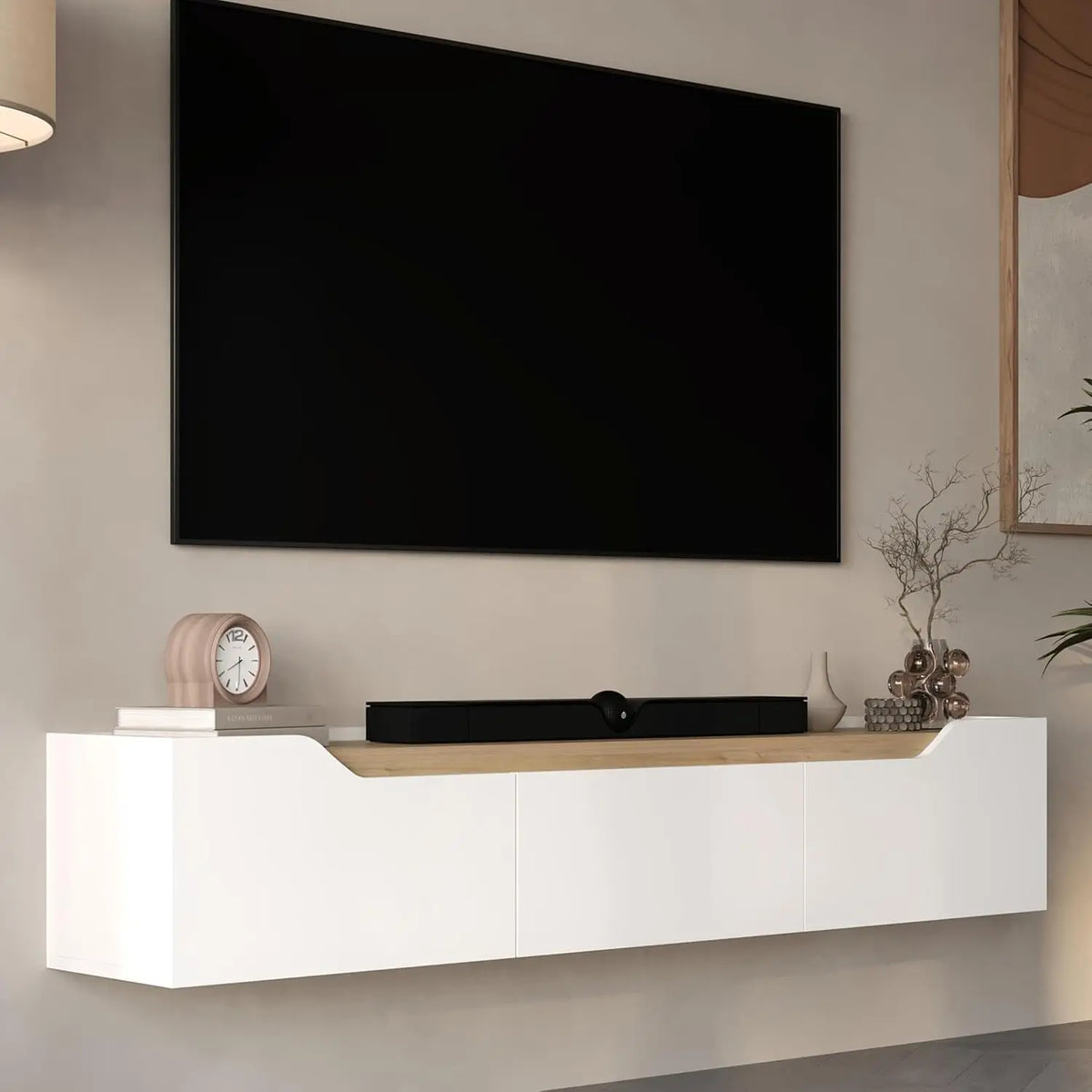 66" Floating TV Stand — Wall Mounted for 55"-75" TVs
