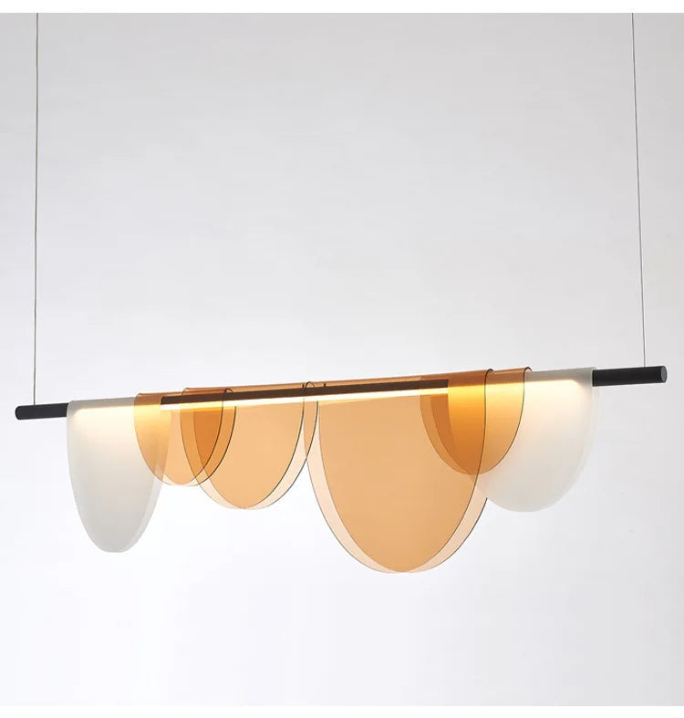Nordic Blue Amber Acrylic Pendant Lights Living Room Makaron Hanging Lamp for Bedroom Dinning Room — image 15