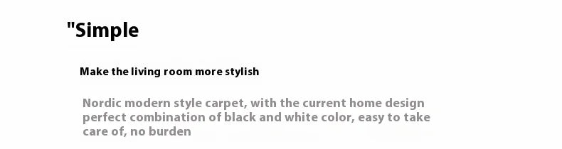 Modern Simple Woolen Area Rug — Light Luxury