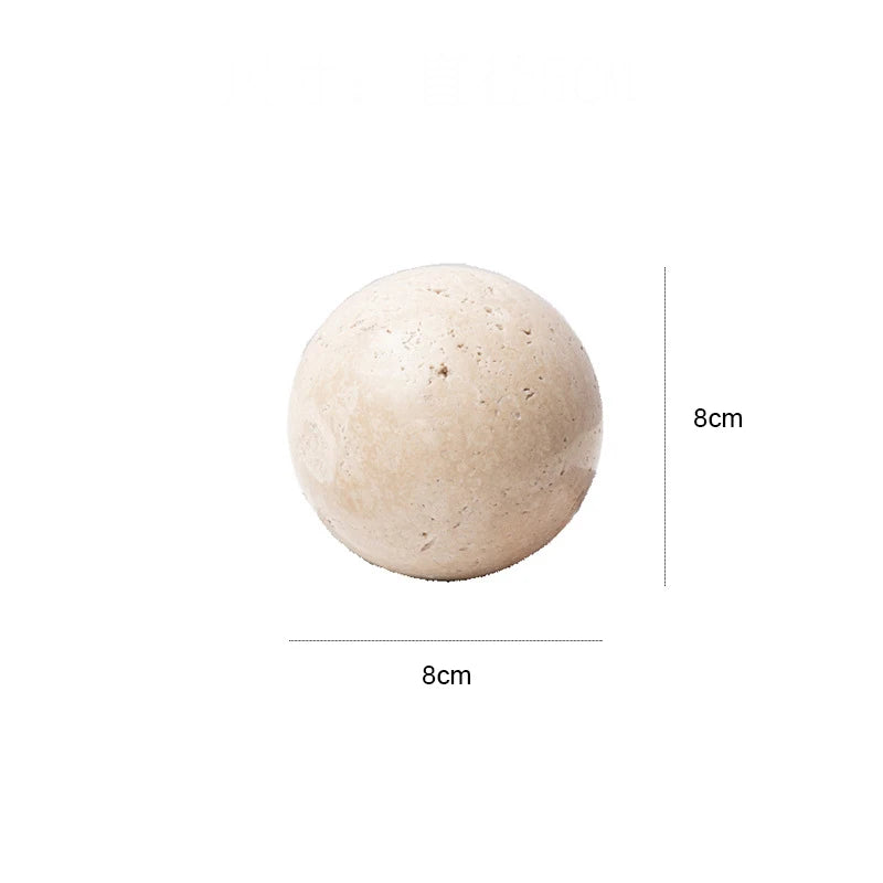 Natural Travertine Stone Archway Ornament — Beige, Antique Finish