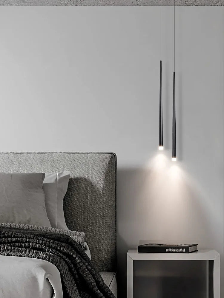 Bedside Chandelier Modern Minimalist Nordic Bedroom Minimalist Long Line Light Luxury Personality Creative Small Chandelier — main view