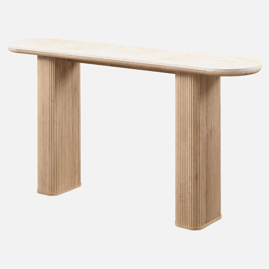 Fluted Narrow Console Table — 63"