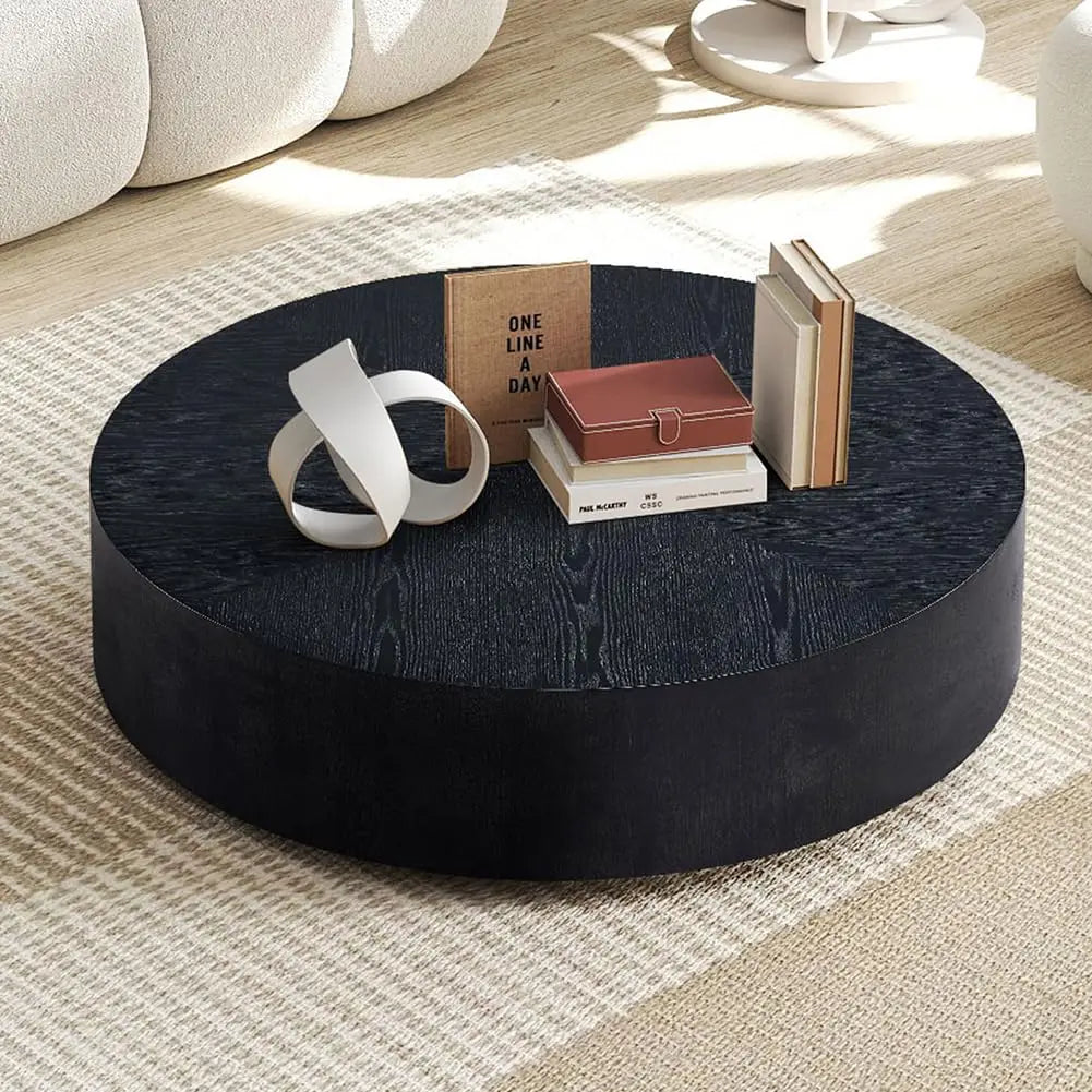 Nesting Drum Coffee Table Set - Modern Pair