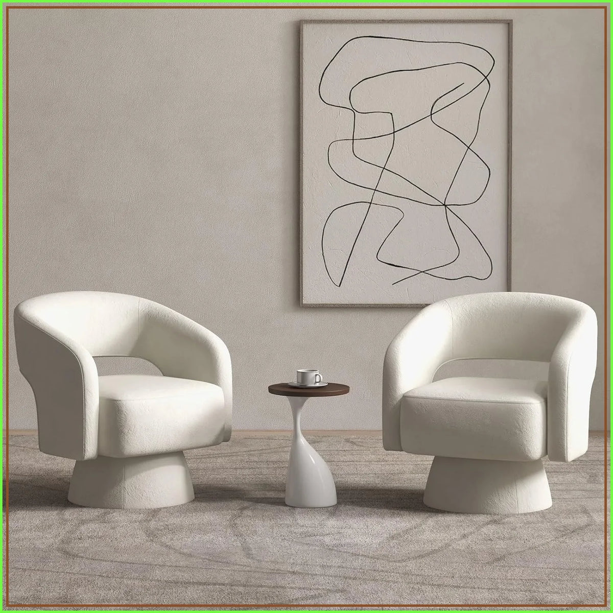 Swivel Barrel Accent Chair - Set of 2