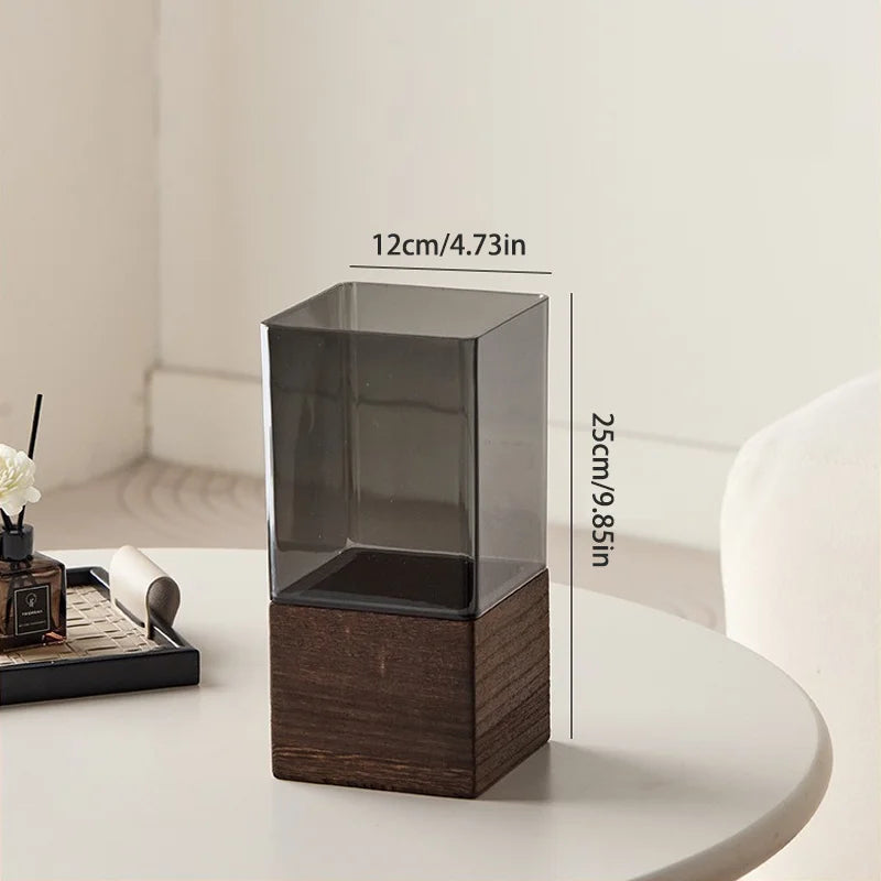 Nordic Acrylic Vase with Base — 4 Sizes