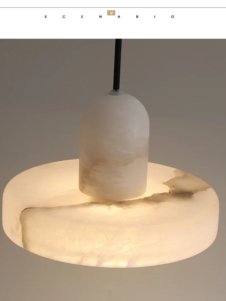 Marble Pendant Lamp — Luxury Bedside Light Fixture