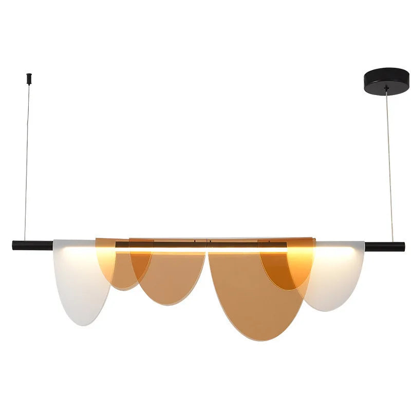 Nordic Blue Amber Acrylic Pendant Lights Living Room Makaron Hanging Lamp for Bedroom Dinning Room — close-up detail