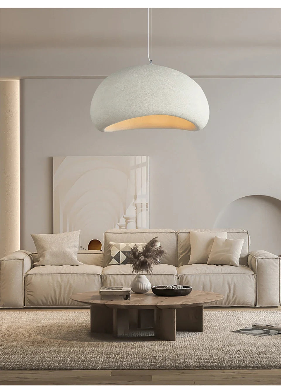 Designer Wabi-sabi Style Chandelier Cream Style Clothing Store Model Room  Restaurant Hotel Loft Villa Shop Lamp — image 15