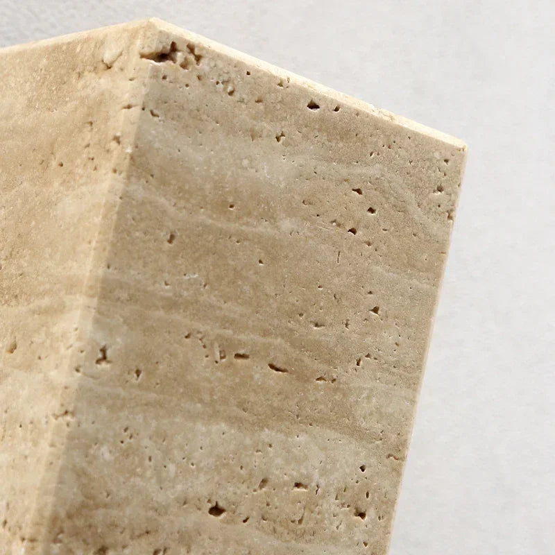 Yellow Marble Wall Sconce — Wabi-Sabi Travertine Light