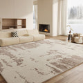 Marble Texture Plush Area Rug — Washable
