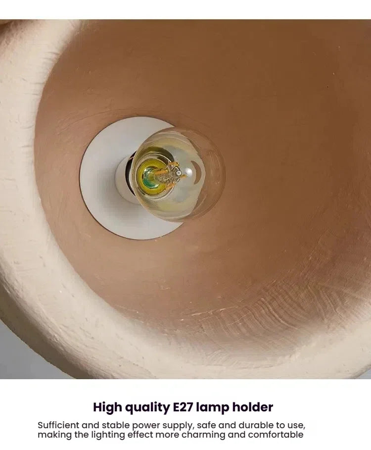 Wabi-Sabi Ceiling Chandelier — Iron & Polystyrene Pendant Light