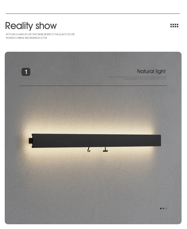Minimalist Rectangular Bedroom Bedside Storage Light TV Background Wall Ambient Light, Home Hallway Hanging Wall Light — image 20
