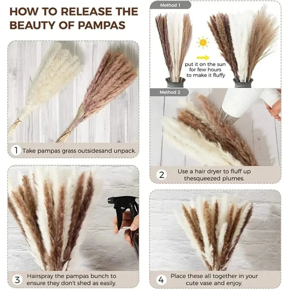 Dried Pampas & Reed Mix Bundle — 30-Piece
