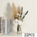Faux Peony & Pampas Mix Bouquet — Dried-Look Boho Centerpiece