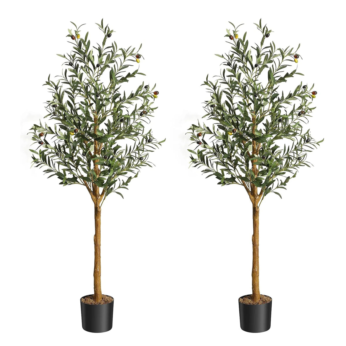 1Pc/2Pcs Artificial Olive Tree 4ft / 5ft / 6ft, Large Artificial Plants Fake Plastic Plants in Pot for Home Bedroom Decor — image 17