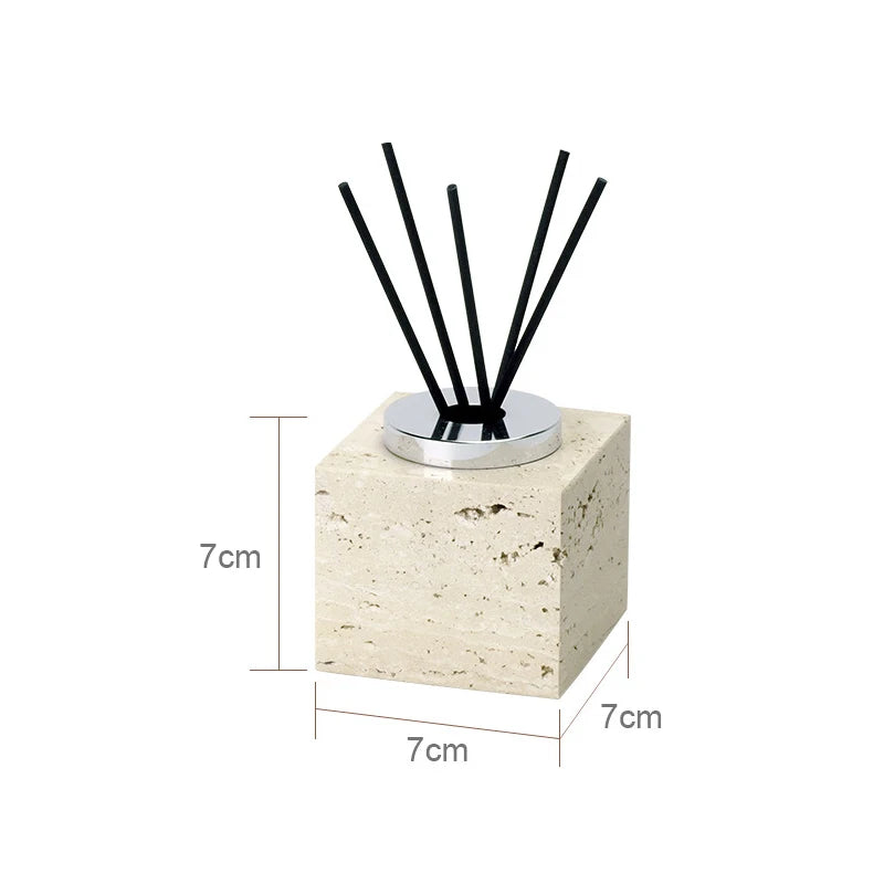 Beige Travertine Bathroom Accessory Set — 9-Piece