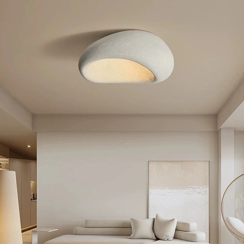 Sculptural Wabi-Sabi Ceiling Light — Organic Modern Pendant