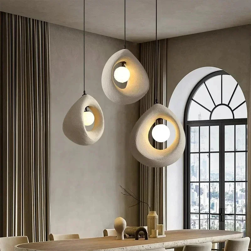 Japanese Wabi-Sabi Pendant Light — Nordic Dining Room Lamp