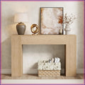 Narrow wood console table for entryway, 43 inches