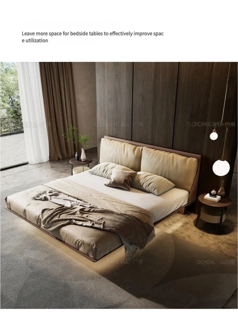 Italian Modern Storage Bed - Hotel Grade White