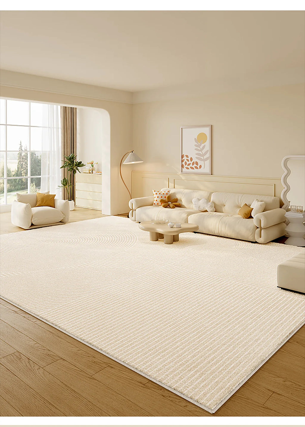 Premium Faux Cashmere Area Rug — Thick Waterproof
