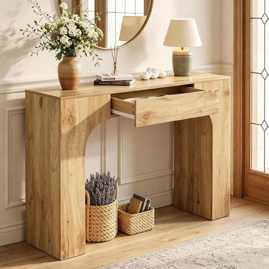 Farmhouse Console Table with Drawer — 47"
