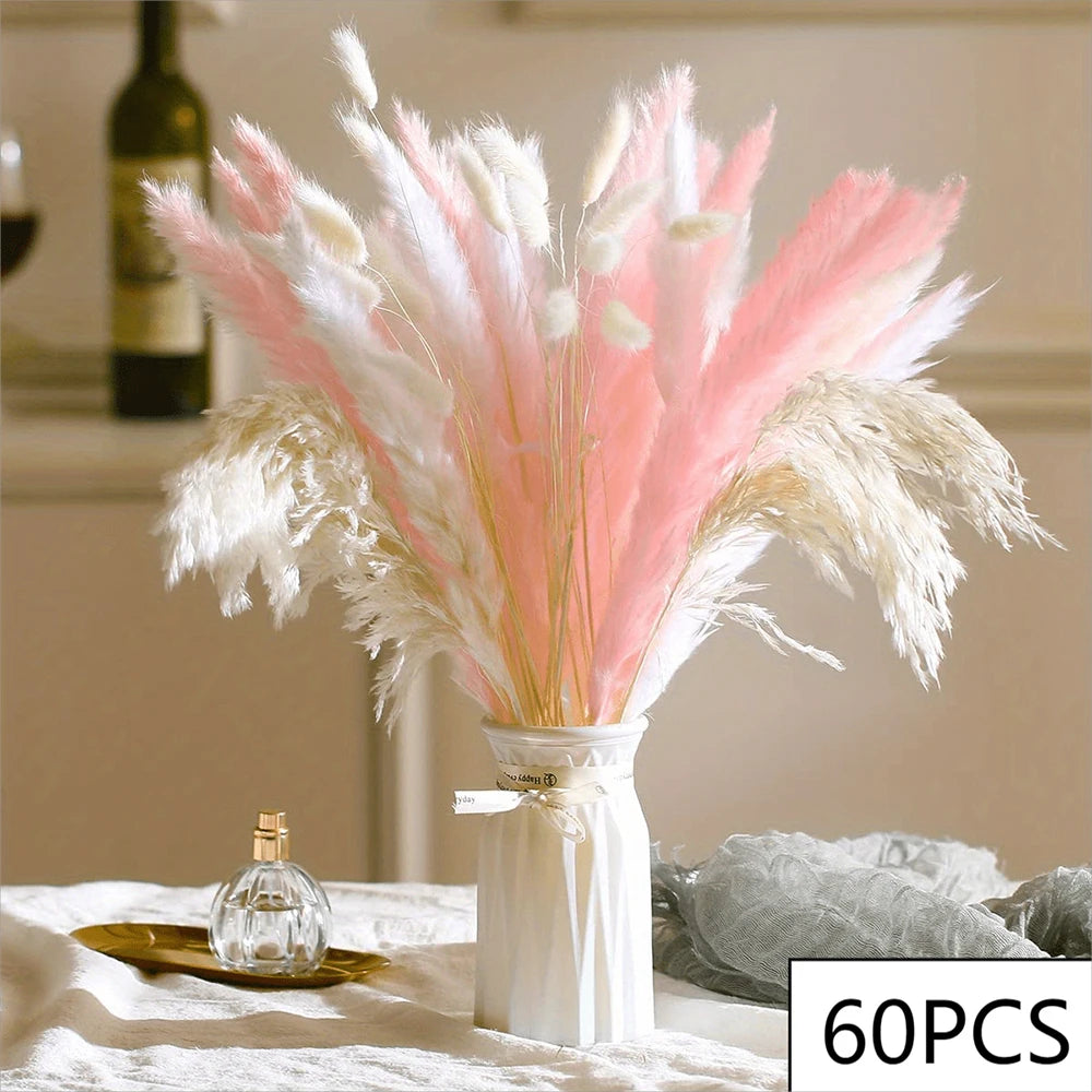 Natural Dried Pampas Reeds Bouquet — Boho Wedding & Home Decor