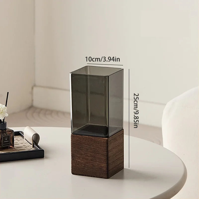 Nordic Acrylic Vase with Base — 4 Sizes
