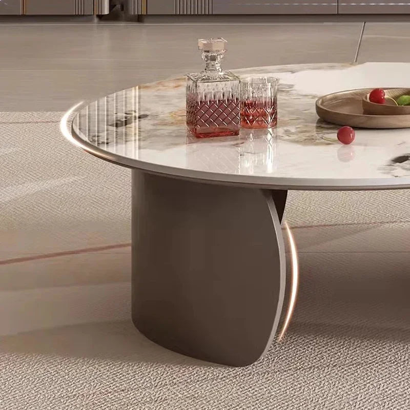 Sculptural Marble Coffee Table - European Glam