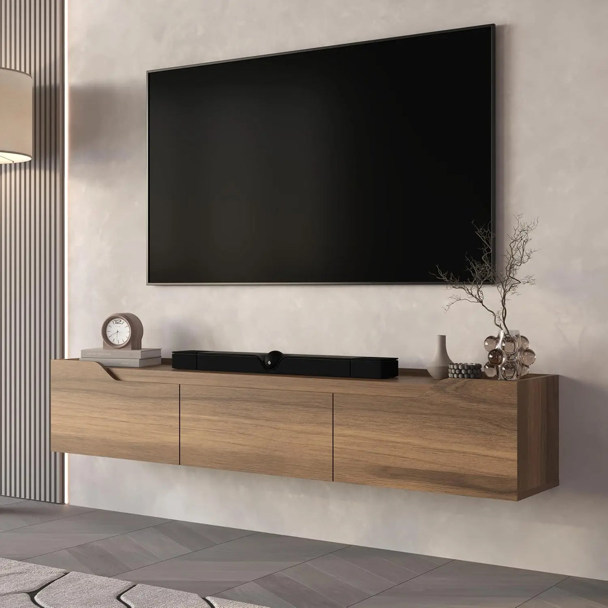 66" Floating TV Stand — Wall Mounted for 55"-75" TVs