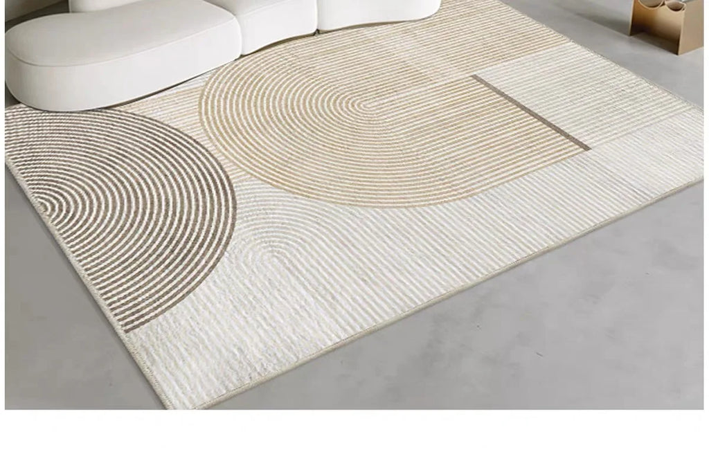 Cream Winter Warm Area Rug — Non-Slip Washable