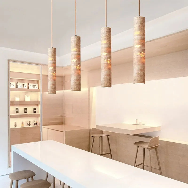 Wabi-sabi Style Bedroom Bedside Chandelier Bar Island Cream  Designer Hotel Natural Marble Lamps Room Decor — detail view