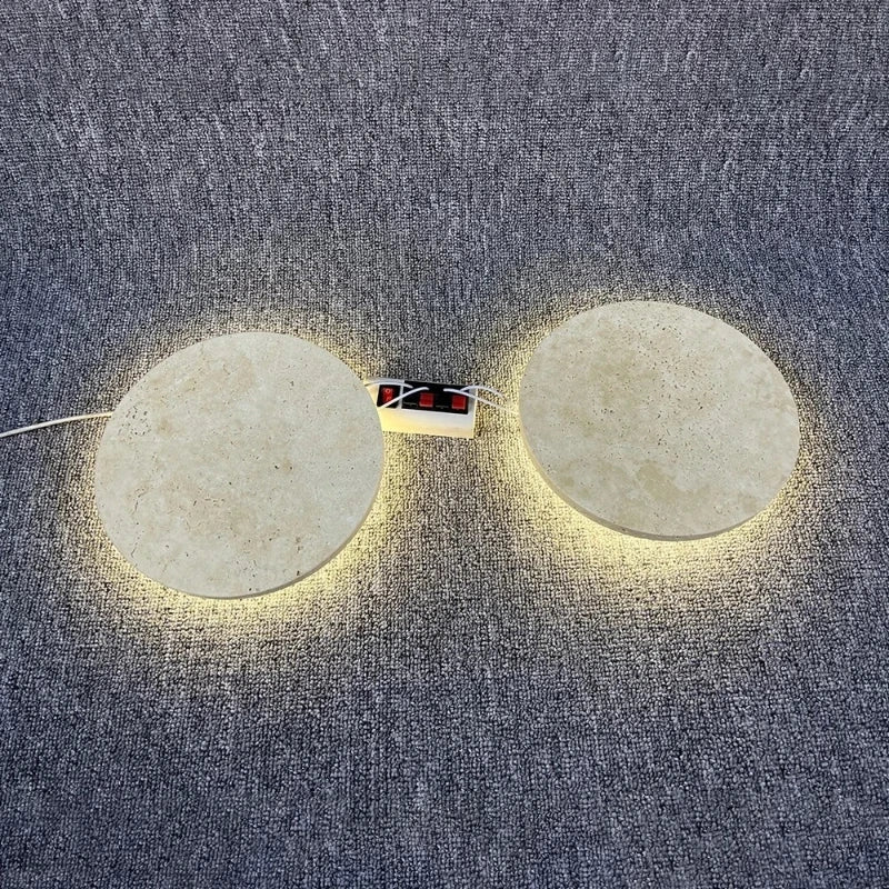 Cave stone LED wall sconce with wabi-sabi design