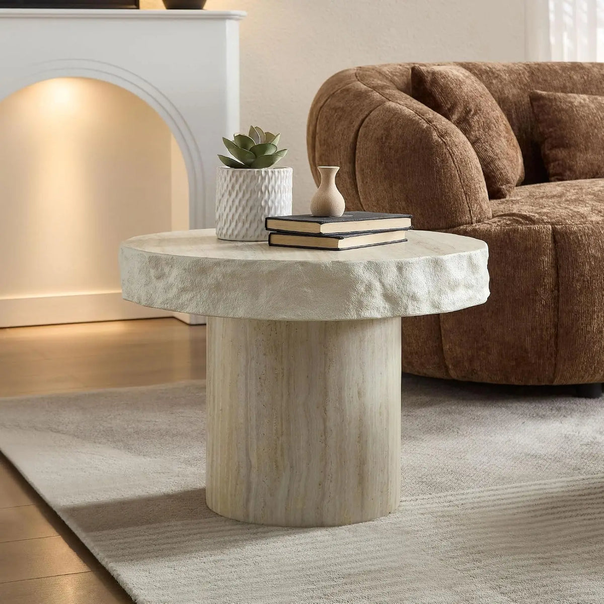 Nesting Drum Coffee Table Set - Modern Pair