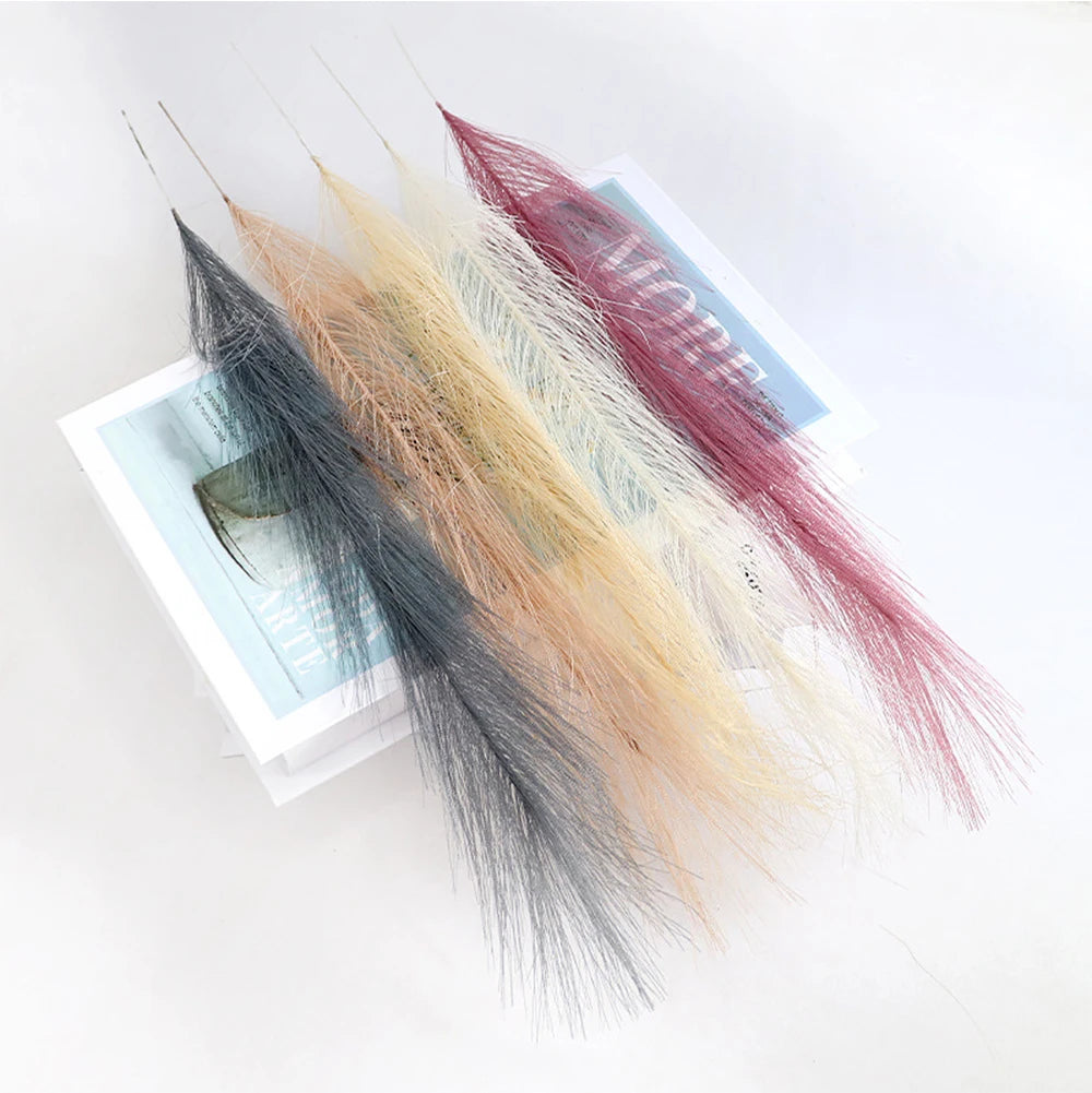 Fluffy Pampas Grass Bundle — Boho Faux Reed Decor, 16.5in